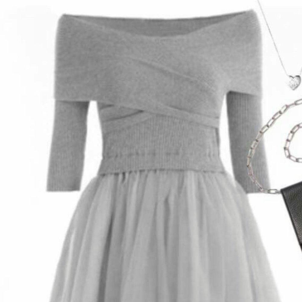 Lovely Lk new Storets Knit/Tulle Fairy Dress~ sm